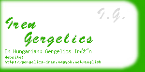 iren gergelics business card